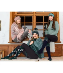 Chaussettes hautes à base de laine mérinos Argyle