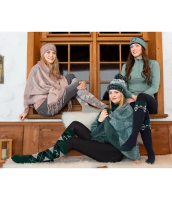 Chaussettes hautes à base de laine mérinos Malia