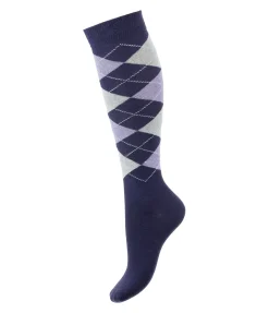 Chaussettes hautes à losanges Argyle