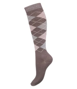 Chaussettes hautes à losanges Argyle