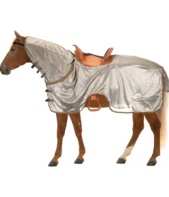 Couvre-reins anti-mouches pour chevaux western avec couvre-cou enroulable