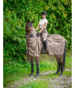 Couvre-reins avec franges Elea