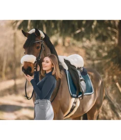 Fourreau pour têtière ou muserolle en véritable fourrure d'agneau