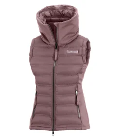Gilet d'équitation softshell bi-matière à capuche Jessy