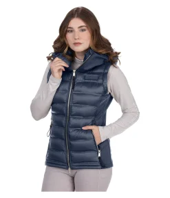 Gilet d'équitation softshell bi-matière à capuche Jessy