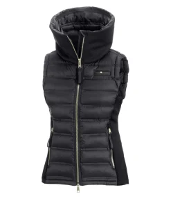 Gilet d'équitation softshell bi-matière à capuche Jessy