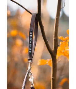 Laisse en cuir avec perles Austin