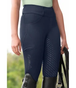 Legging d'équitation hybride à fond intégral grip enfant Eloise