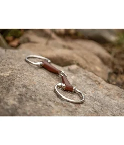 Mors à olives simple brisure en cuir