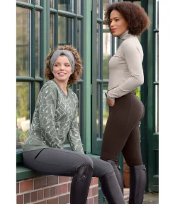 Pantalon d'équitation confort taille haute à fond intégral grip Juliane