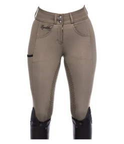 Pantalon d'équitation confort taille haute à fond intégral grip Juliane