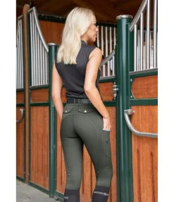Pantalon d'équitation d'été hybride à fond intégral grip Samira-Mesh