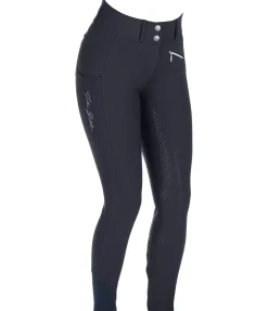 Pantalon d'équitation taille haute thermique à fond intégral grip Elodie
