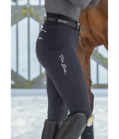 Pantalon d'équitation taille haute thermique à fond intégral grip Elodie