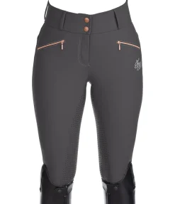 Pantalon d'équitation taille haute shoftshell à fond intégral Grip Ariana