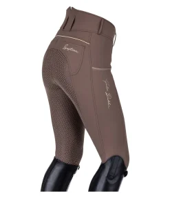 Pantalon d'équitation taille haute thermique à fond intégral grip Elodie