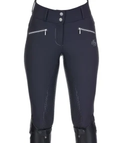 Pantalon d'équitation taille haute shoftshell à fond intégral Grip Ariana