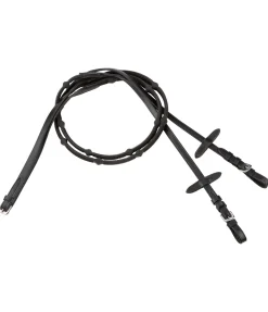 Rênes en cuir et caoutchouc antidérapant avec arrêtoirs