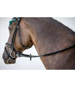 Rênes sangle en cuir gras cousues rond