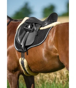 Tapis de selle en véritable fourrure d'agneau Queensland