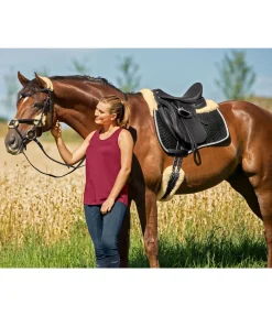 Tapis de selle en véritable fourrure d'agneau Queensland