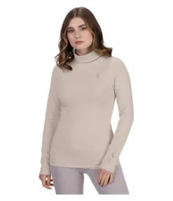 T-shirt col roulé à manches longues Claire