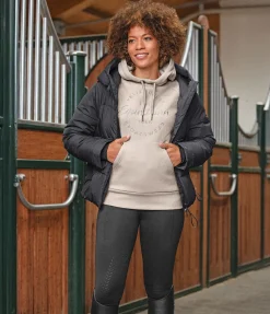 Veste d'équitation matelassée à capuche Amilia