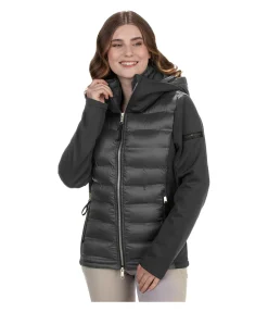 Veste d'équitation softshell bi-matière à capuche Celina