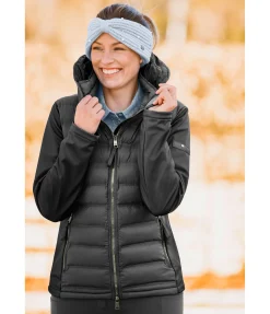 Veste d'équitation softshell bi-matière à capuche Celina