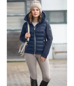Veste d'équitation softshell bi-matière à capuche Celina
